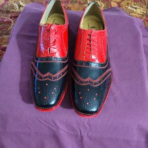 Two tone Black and Red Dress shoes size 11 never worn original box